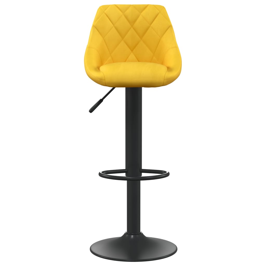Taburetes De Cocina 2 Unidades Terciopelo Amarillo Mostaza_2