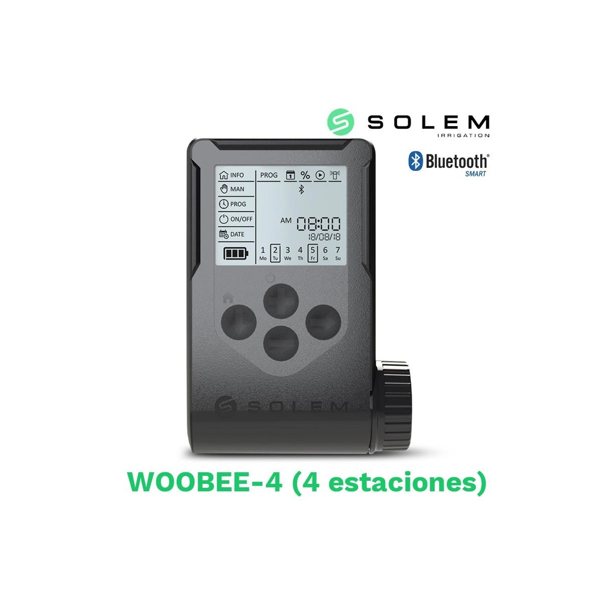 Programador Solem Woobee 4 Estaciones (batería/pantalla/bluetooth) - Control Práctico De Riego_0