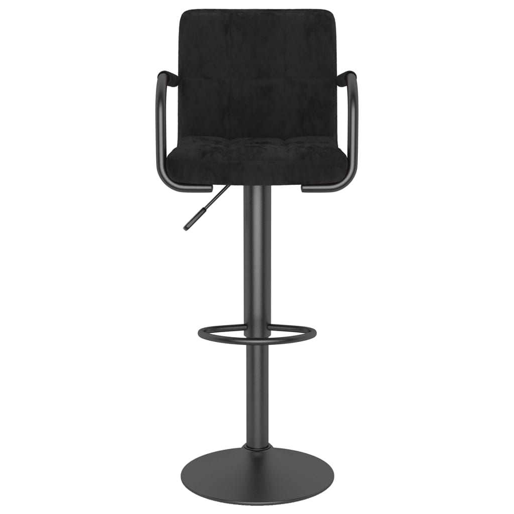 Taburete De Cocina De Terciopelo Negro_1