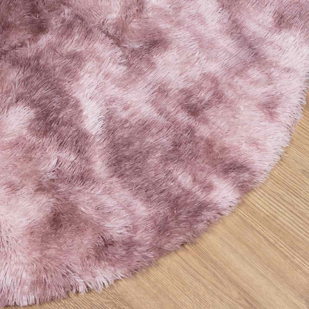 Vidaxl Alfombra De Pelo Largo Navarra Rosa Polvoriento 240x240 Cm_3