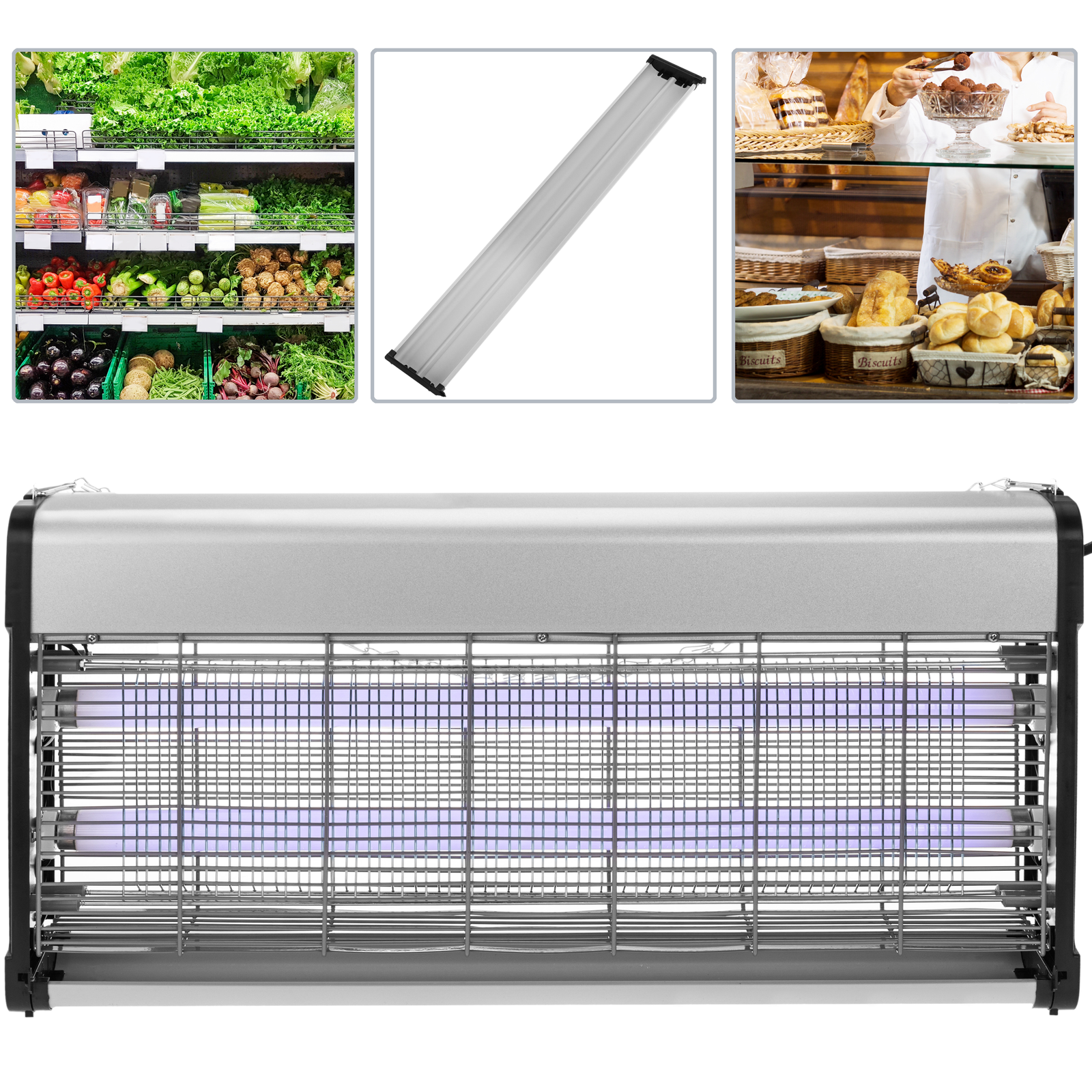 Mata Insectos Eléctrico Profesional De 2 Tubos De 20w Uv 40w_1