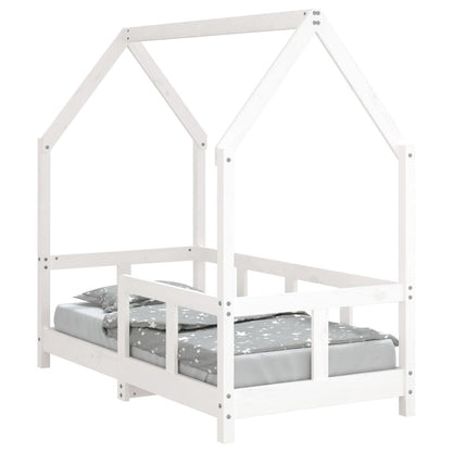 Vidaxl Estructura De Cama Para Niños Madera De Pino Blanco 70x140 Cm_0