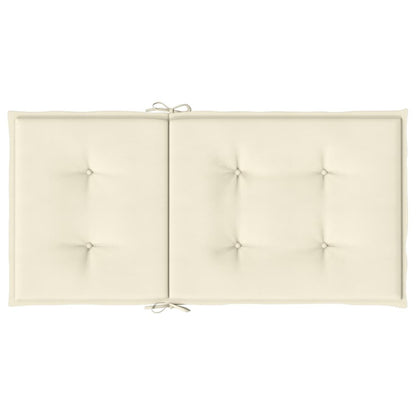 Vidaxl Cojín Silla Jardín Respaldo Bajo 2 Uds Tela Oxford Crema_5