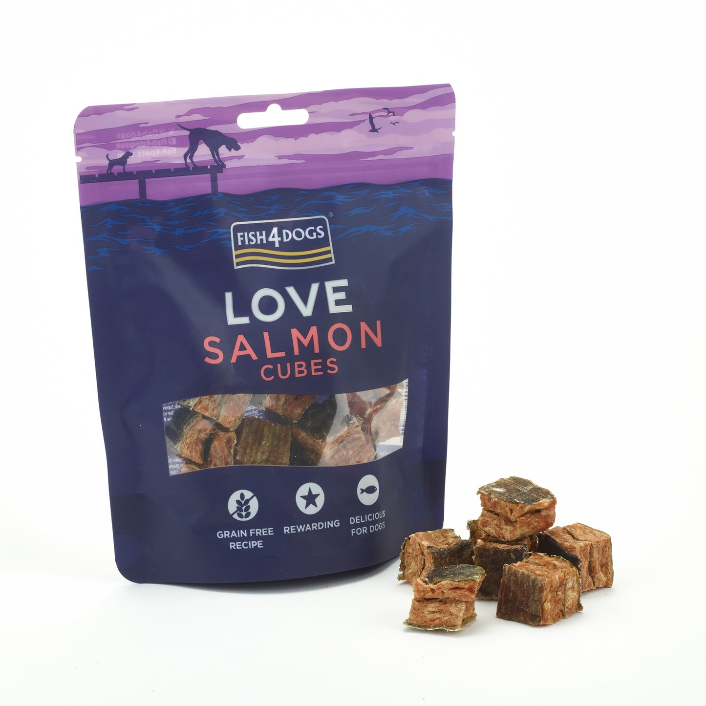 Fish4dogs Snack Para Perros – Love Salmón En Cubos 85 G (pack De 10)