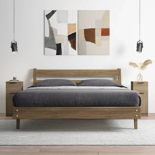 Aparadores 2 Uds Madera Contrachapada Roble Sonoma 30x30x70 Cm / Vetonek_0