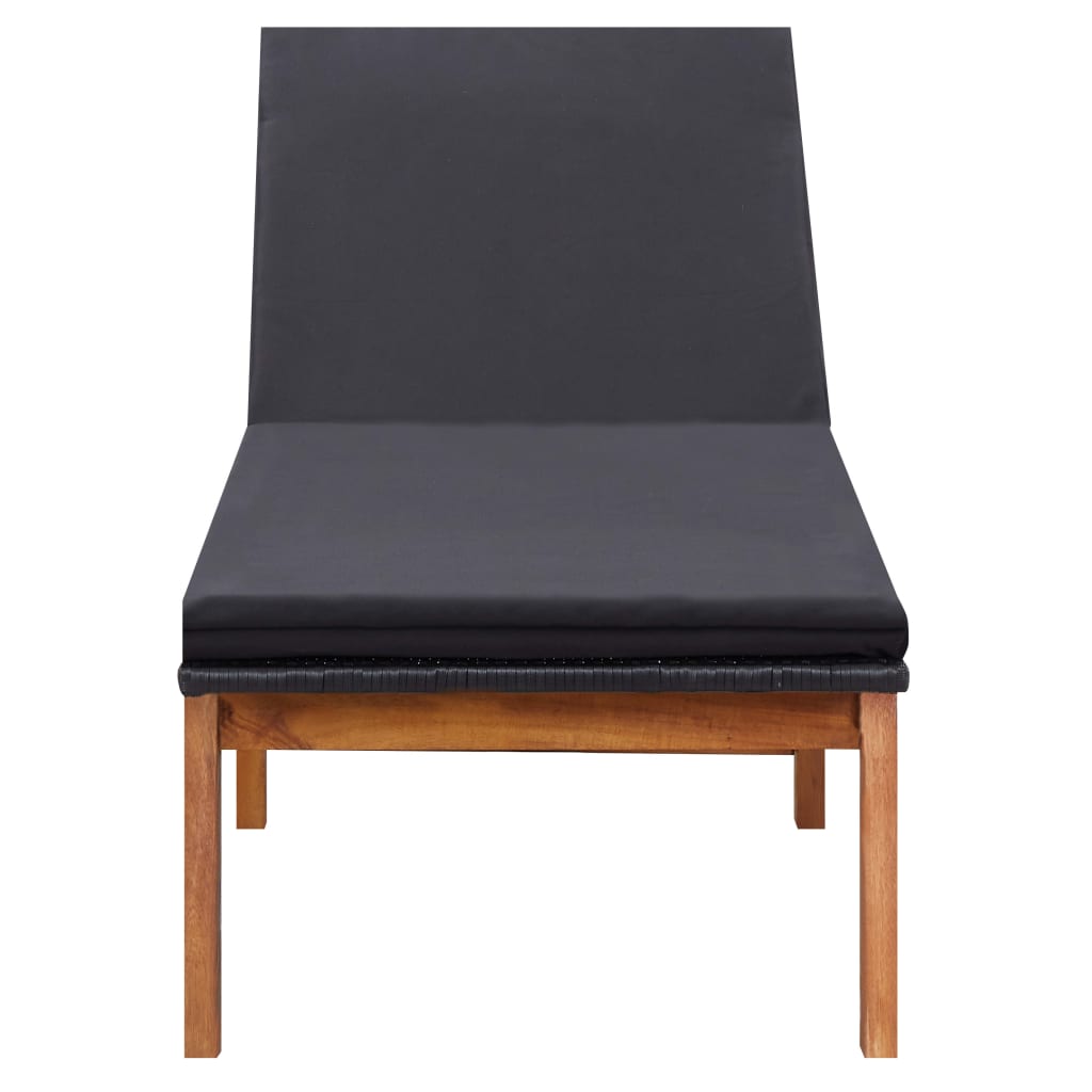 Tumbonas Con Mesa 2 Uds Ratán Sintético Y Madera Maciza Acacia_2