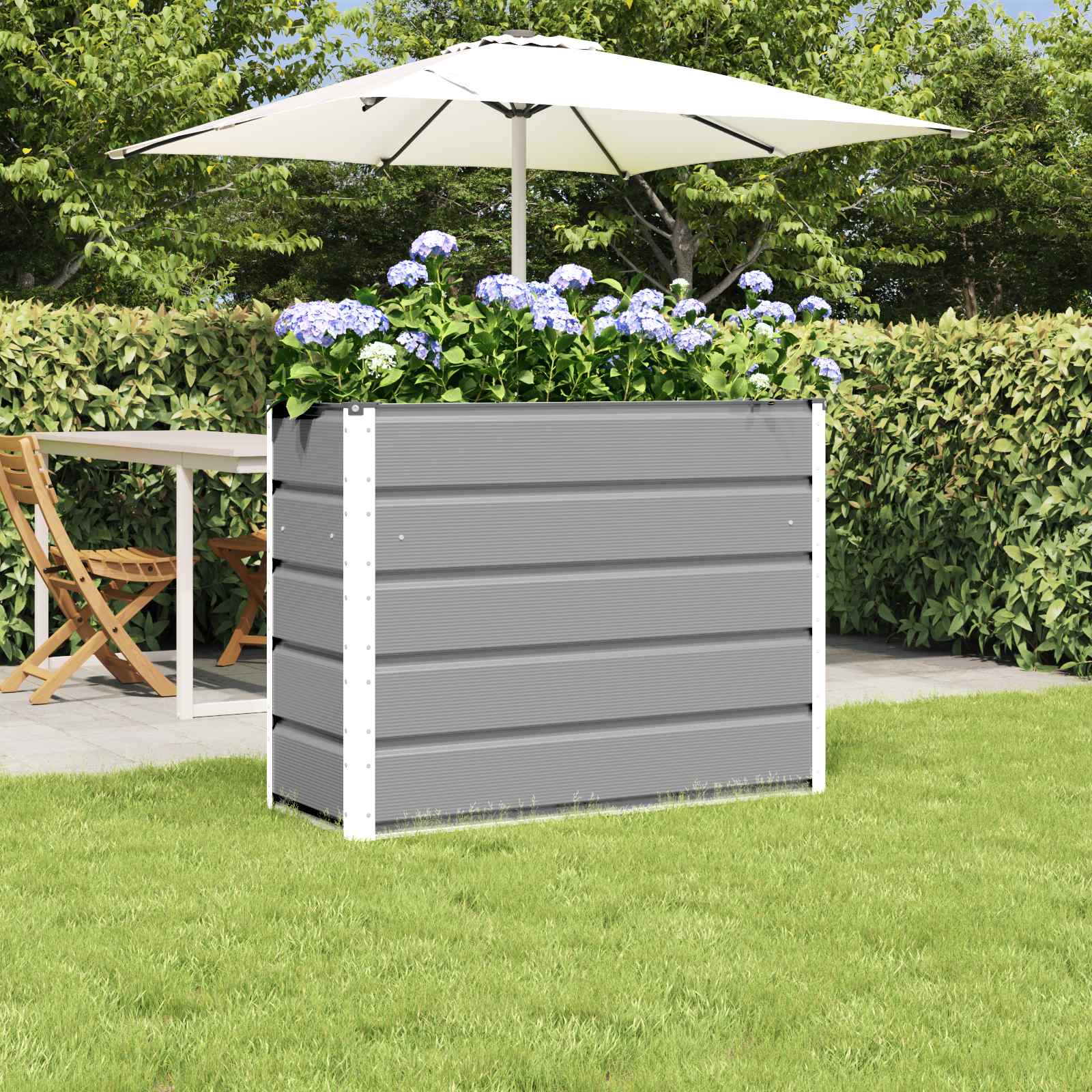 Jardinera Gris Claro 100 X 40 X 75 Cm Acero_1