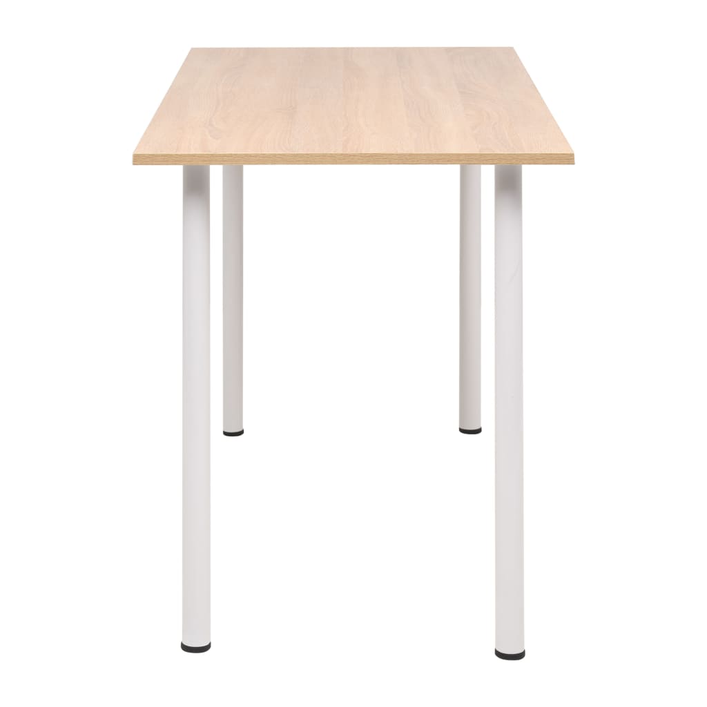 Mesa De Comedor 120x60x73 Cm Color Roble Y Blanco_1