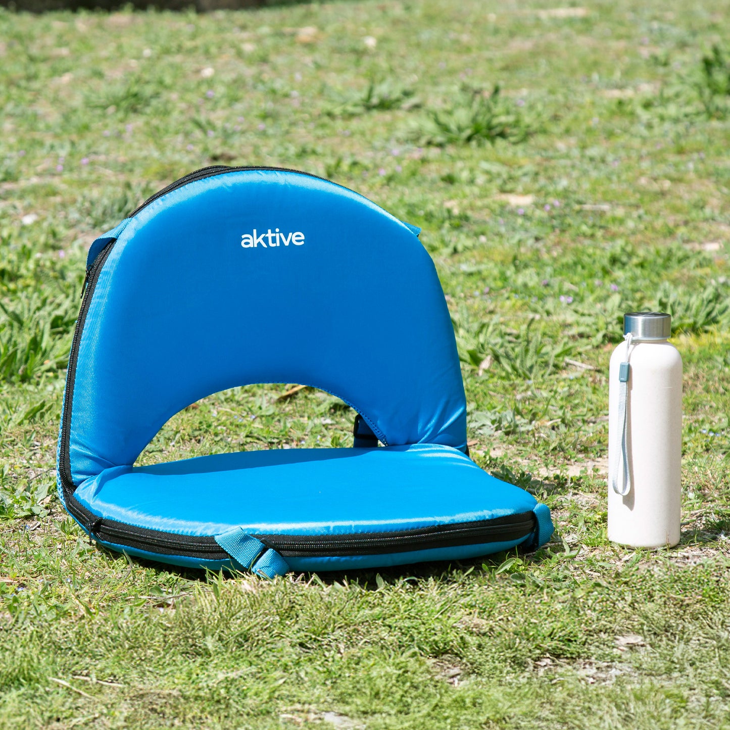 Aktive Pack 2 Asientos Plegables 64x24x5,5 Cm Azul Con Respaldo Ajustable_1
