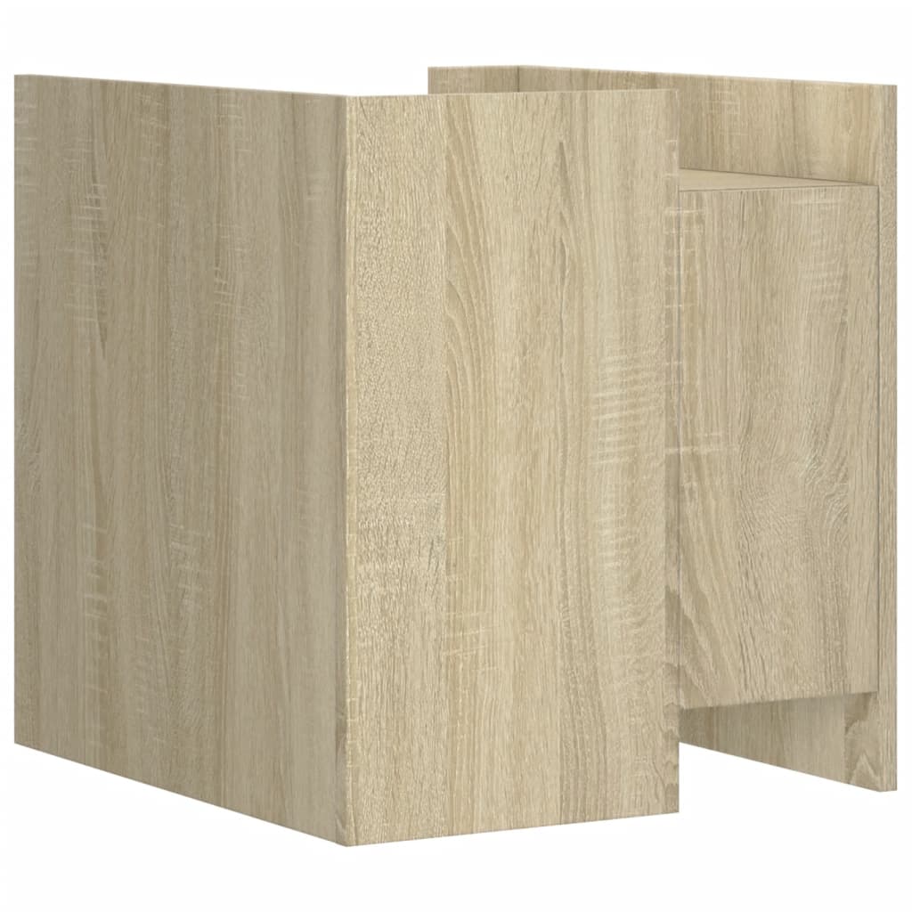 Mesita De Noche Madera De Ingeniería Roble Sonoma 45x50x50 Cm_4