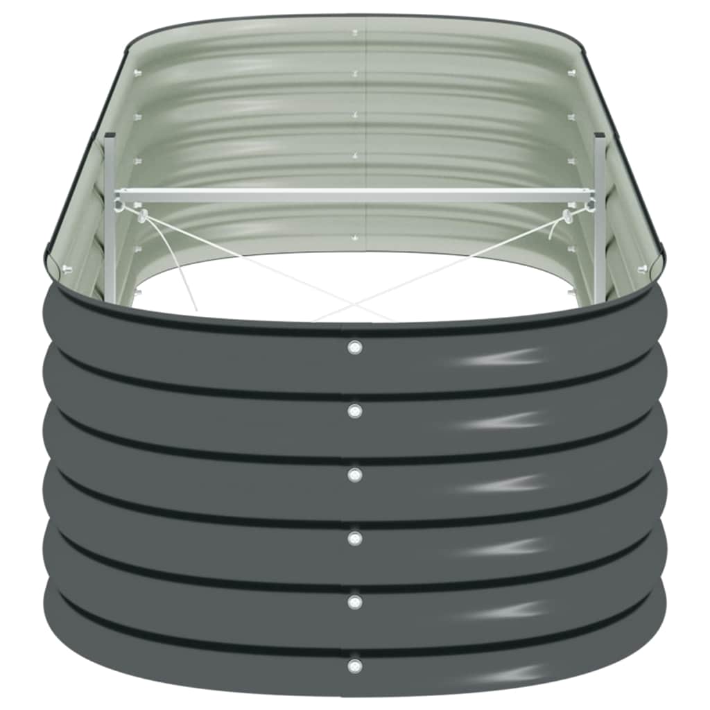 Arriate De Acero Galvanizado Gris 240x80x44 Cm_5