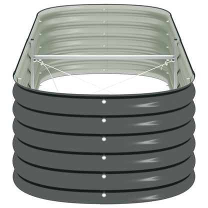 Arriate De Acero Galvanizado Gris 240x80x44 Cm_5