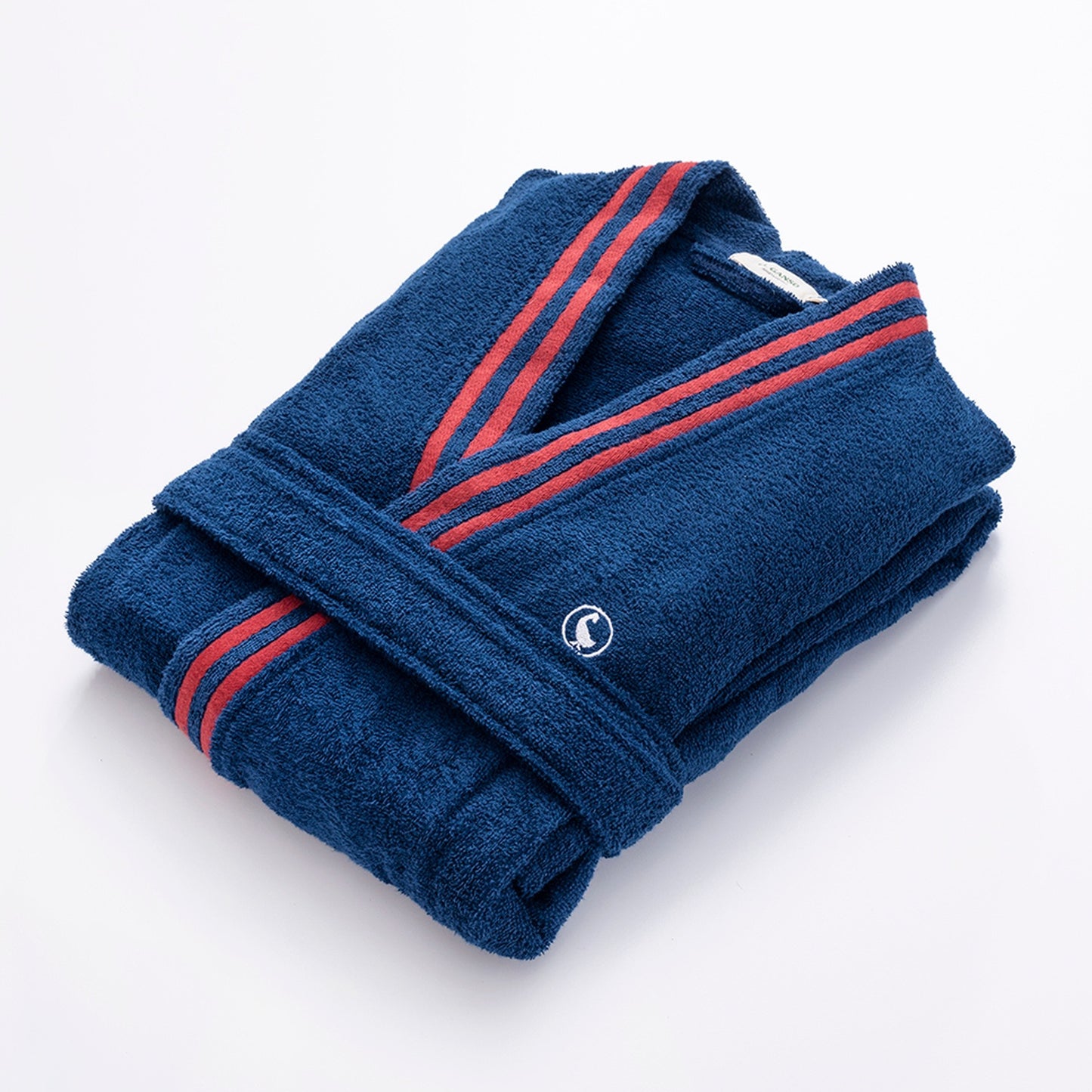 Albornoz Azul Marino L/xl 320gsm 100% Algodón Con Logo Bordado El Ganso