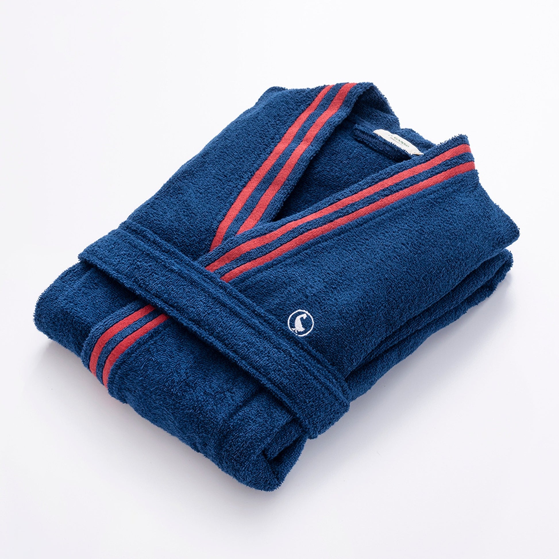 Albornoz Azul Marino L/xl 320gsm 100% Algodón Con Logo Bordado El Ganso