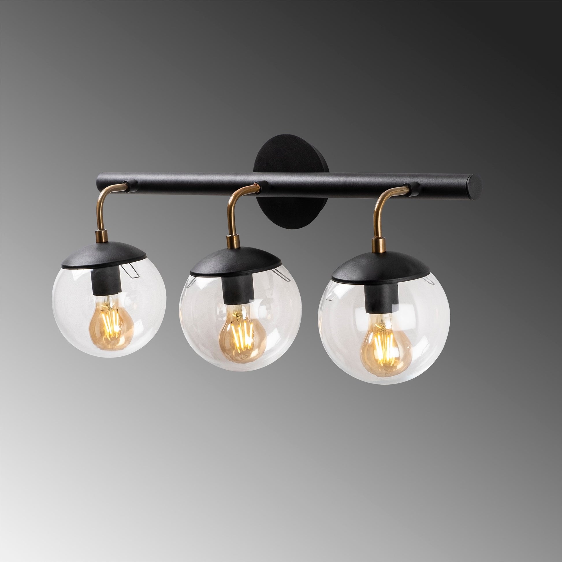 Aplique De Pared, Metal , Negro, 61x28x20, Casquillo 3 X E 27 Max 40 W_5