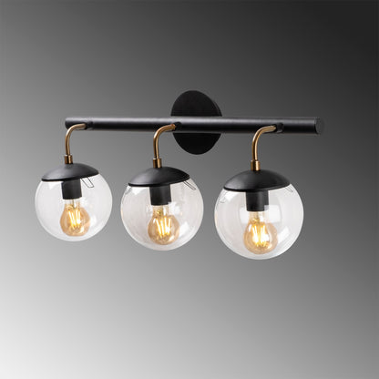 Aplique De Pared, Metal , Negro, 61x28x20, Casquillo 3 X E 27 Max 40 W_5