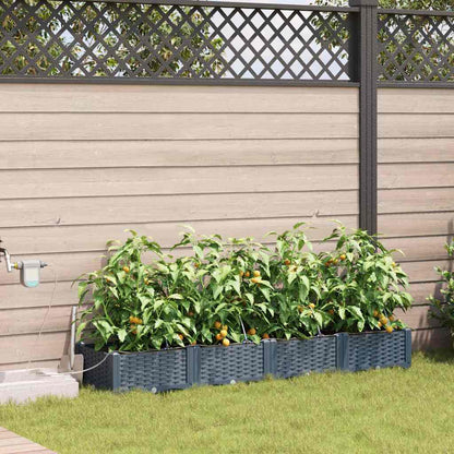 Vidaxl Jardineras Gris Claro 160 X 40 X 22 Cm Acero_1