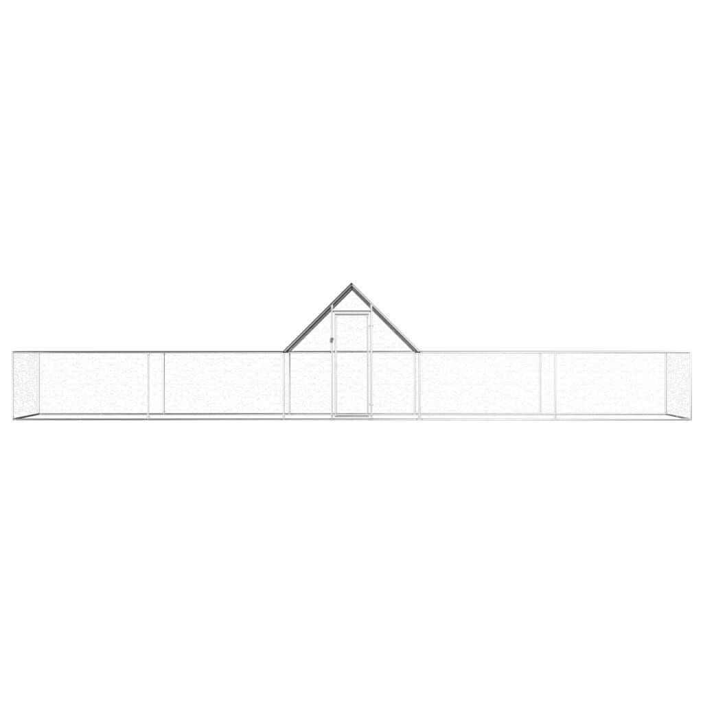 Vidaxl Gallinero Acero Galvanizado 10x2x2 M_1