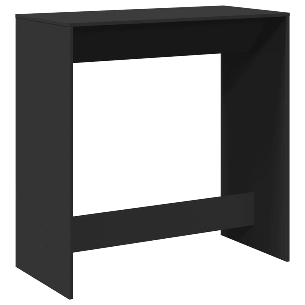 Mesa Alta De Bar Madera Ingeniería Negra 102x50x103,5 Cm_4