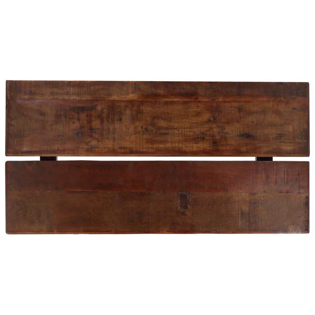 Mesa De Bar Madera Maciza Reciclada Marrón Oscuro 150x70x107 Cm_1