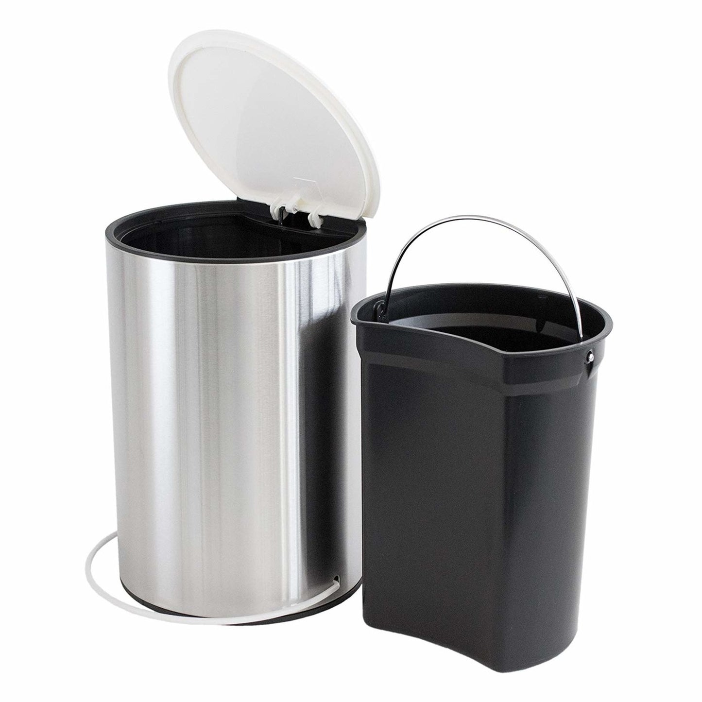 Cubo De Basura Con Pedal Unna 5l Blanco 20,5x_3