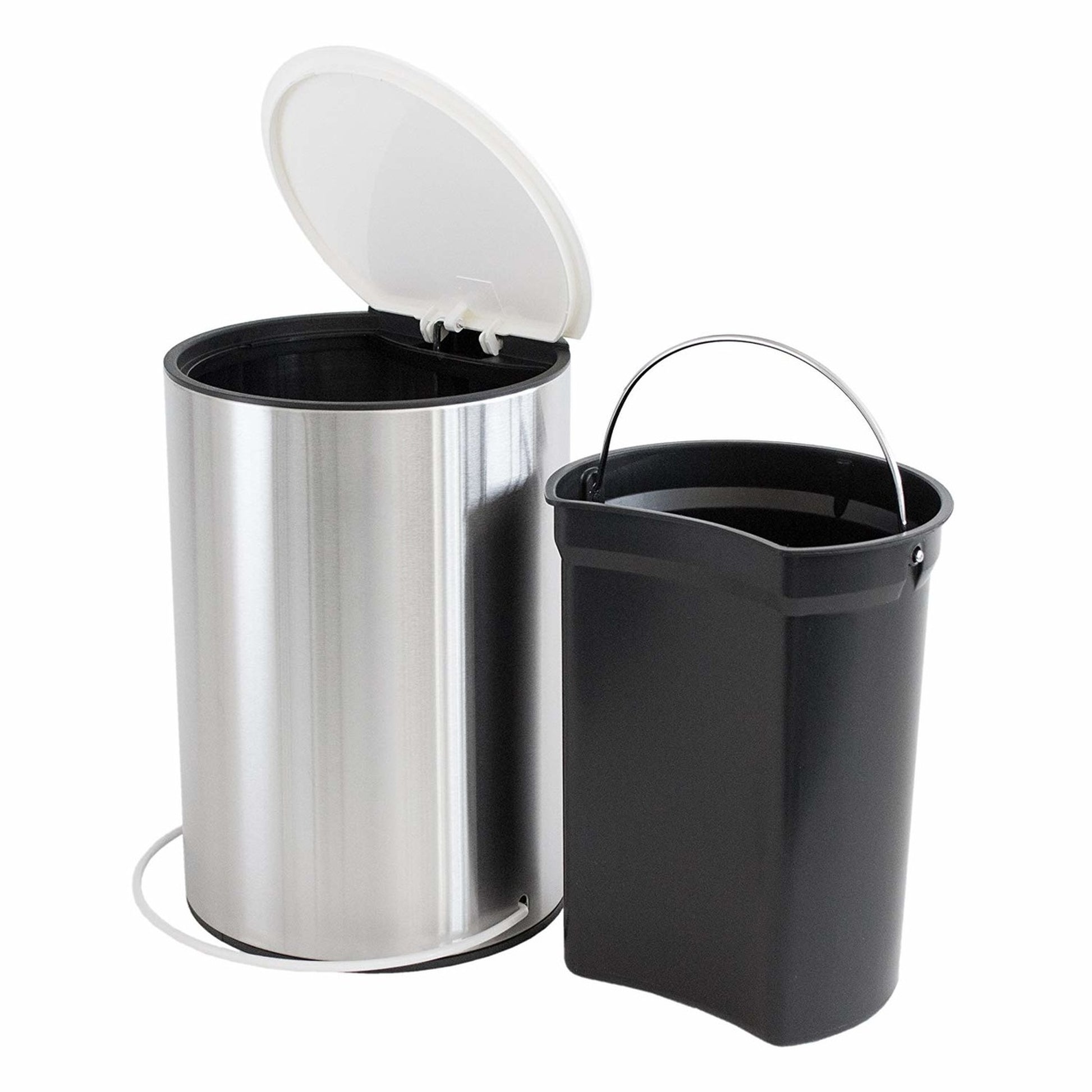 Cubo De Basura Con Pedal Unna 5l Blanco 20,5x_3