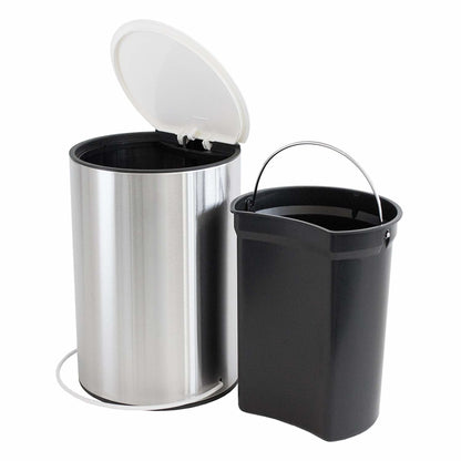 Cubo De Basura Con Pedal Unna 5l Blanco 20,5x_3