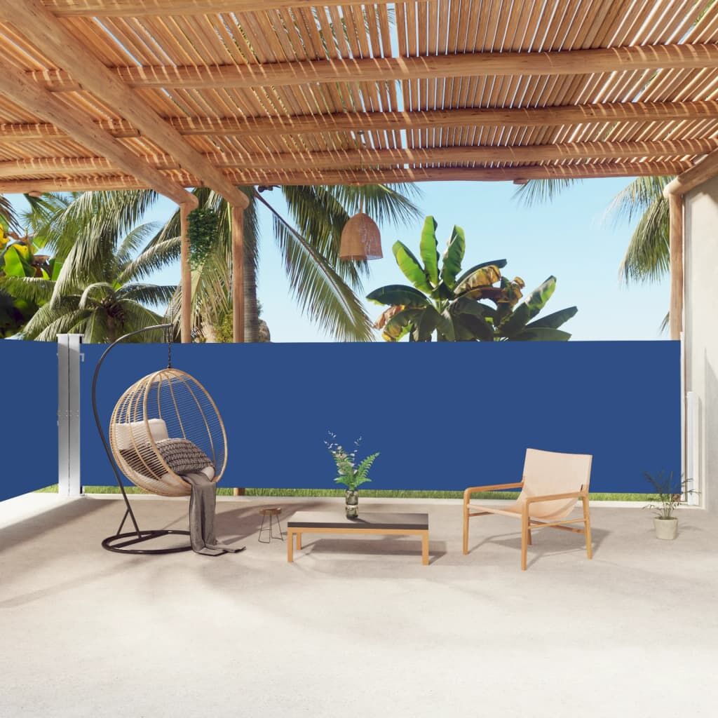 Vidaxl Toldo Lateral Retráctil Azul 160x1000 Cm_1