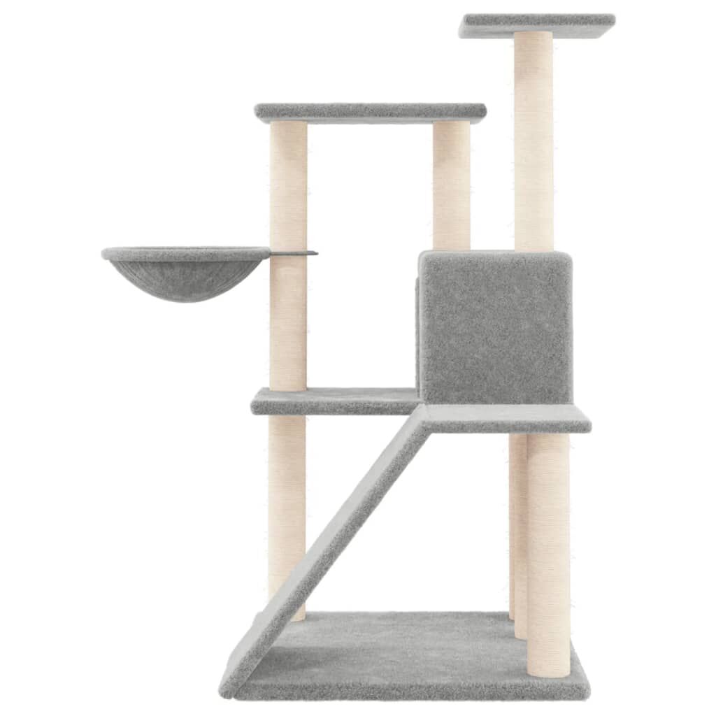 Vidaxl Rascador Para Gatos Con Postes De Sisal Gris Claro 94 Cm_3