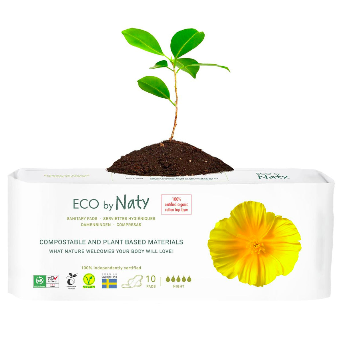 Compresas ECO noche Naty 10 Uds
