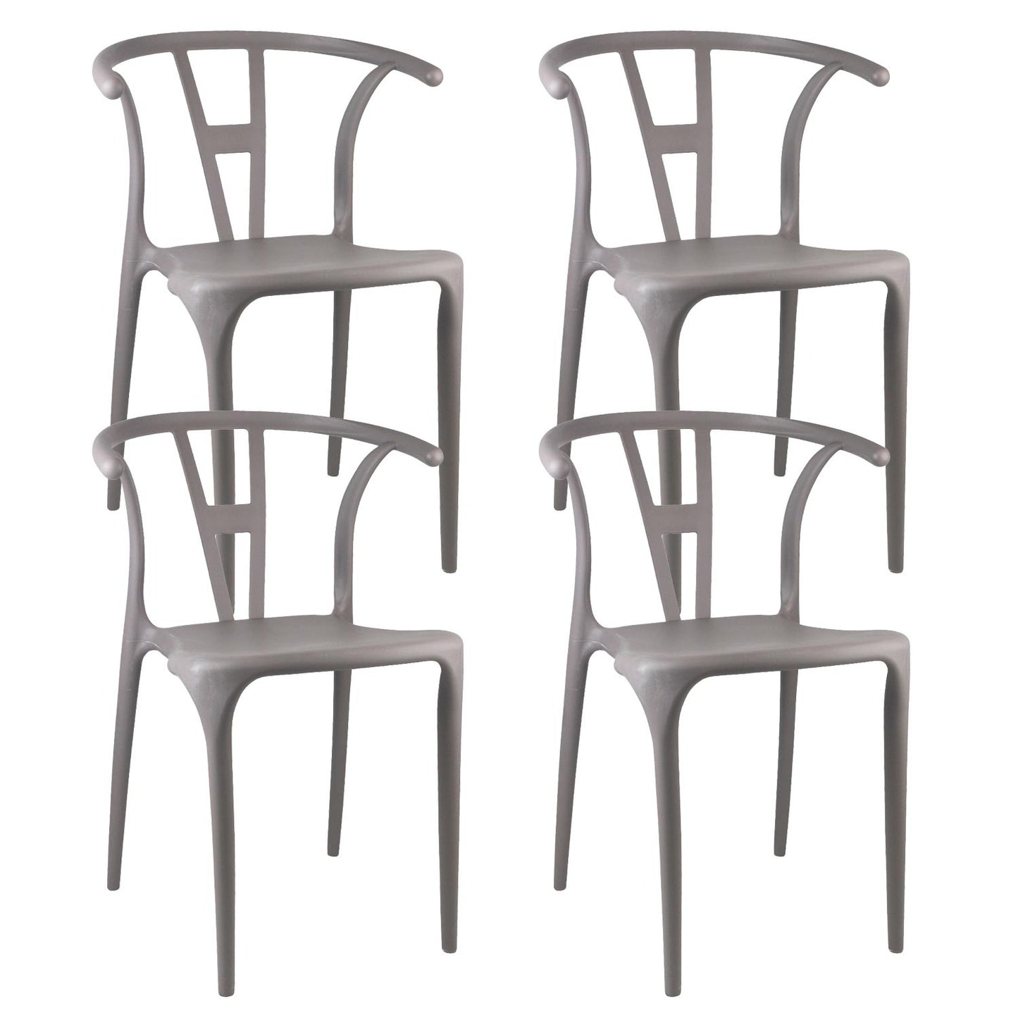 Pack 4 Sillas De Exterior Apilables Scarlett 75x52x49,5cm Thinia Home_0