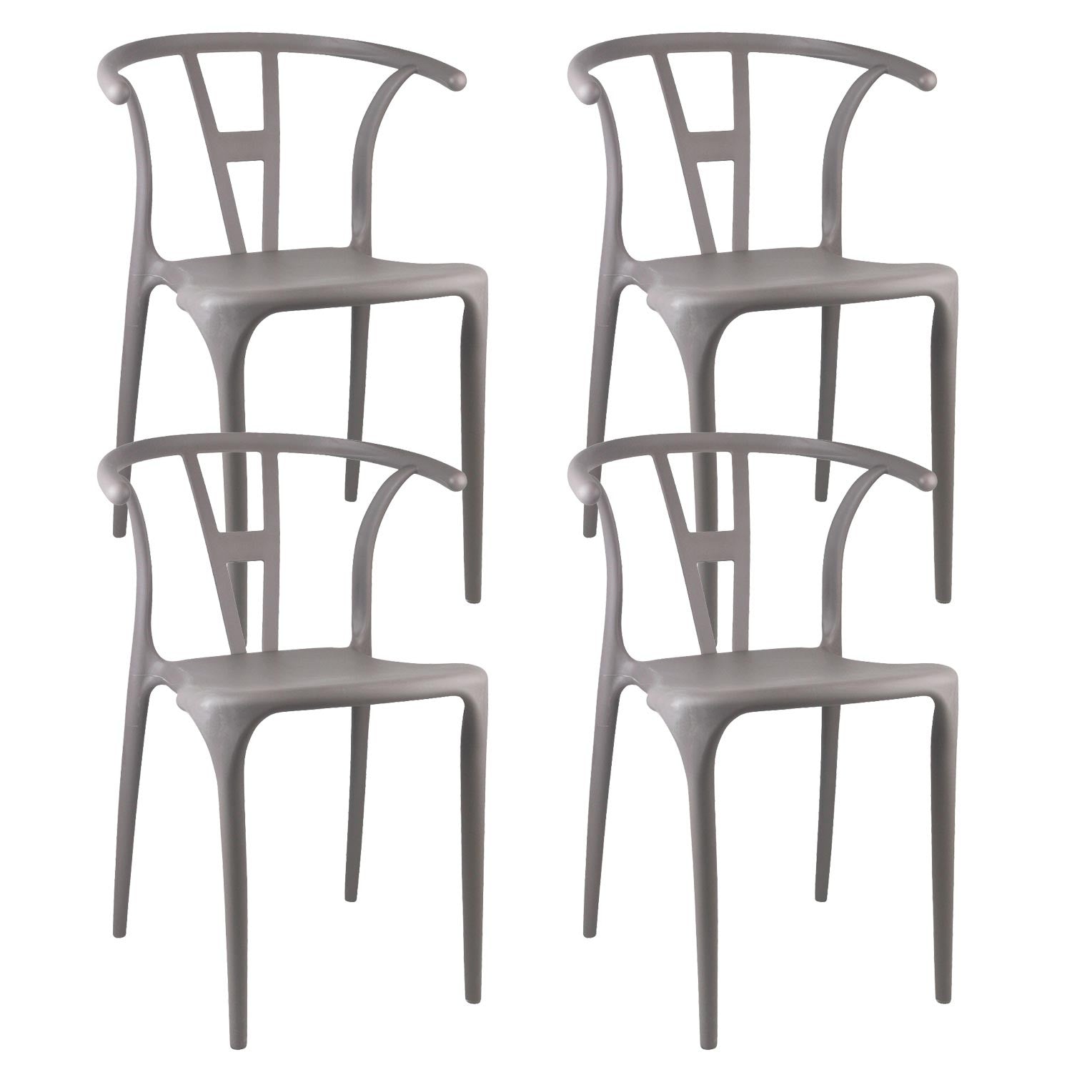Pack 4 Sillas De Exterior Apilables Scarlett 75x52x49,5cm Thinia Home_0