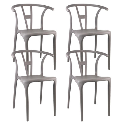 Pack 4 Sillas De Exterior Apilables Scarlett 75x52x49,5cm Thinia Home_0