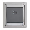 Pulsador Gris Ip55 Monobloc Empotrar
