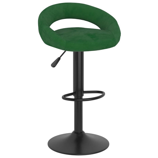 Taburetes De Cocina 2 Unidades Terciopelo Verde Oscuro_0