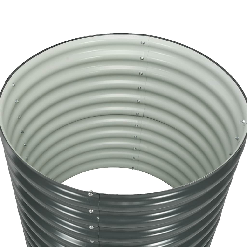 Arriate De Acero Galvanizado Gris 80x80x81 Cm_4
