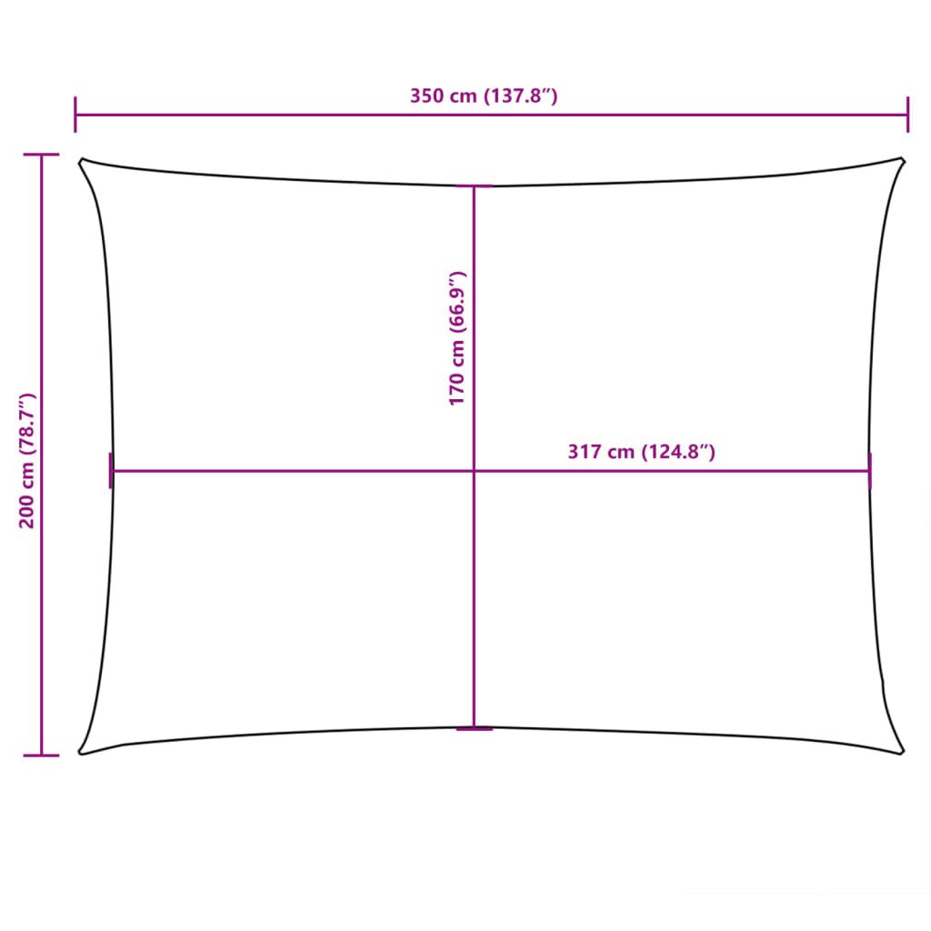 Vidaxl Toldo De Vela Rectangular Tela Oxford Gris Antracita 2x3,5 M_2