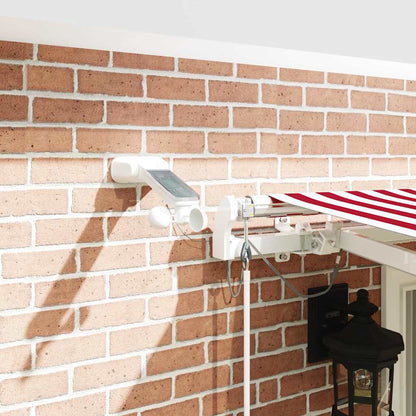 Toldo Retráctil Rojo Y Blanco 400 X 350 Cm Poliéster_3