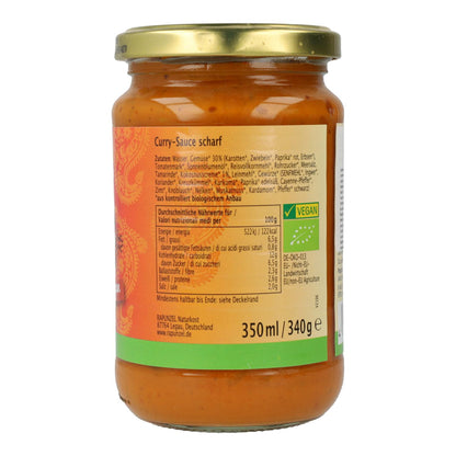 Salsa de Curry Picante Vegana Rapunzel 340ml