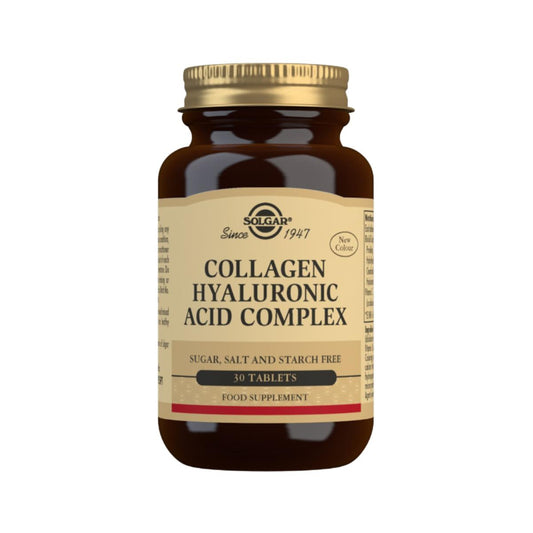 Colágeno ácido hialurónico complex 30 comp 120 mg-Solgar
