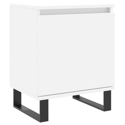 Mesita De Noche Madera De Ingeniería Blancp 40x30x50 Cm_0