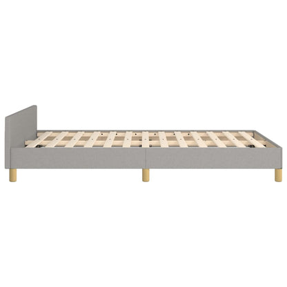 Estructura De Cama Con Cabecero De Tela Gris Claro 120x200 Cm / Vetonek_5