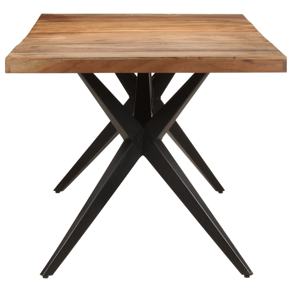 Mesa De Comedor Madera Maciza De Acacia 200x90x76 Cm_1