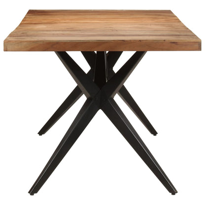 Mesa De Comedor Madera Maciza De Acacia 200x90x76 Cm_1
