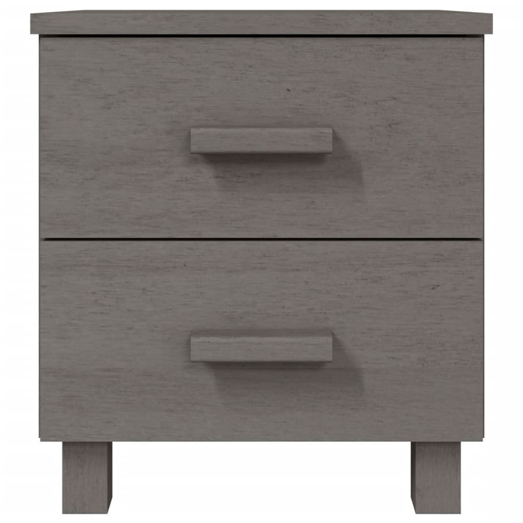 Mesitas Noche 2 Uds Hamar Pino Macizo Gris Claro 40x35x44,5 Cm_2