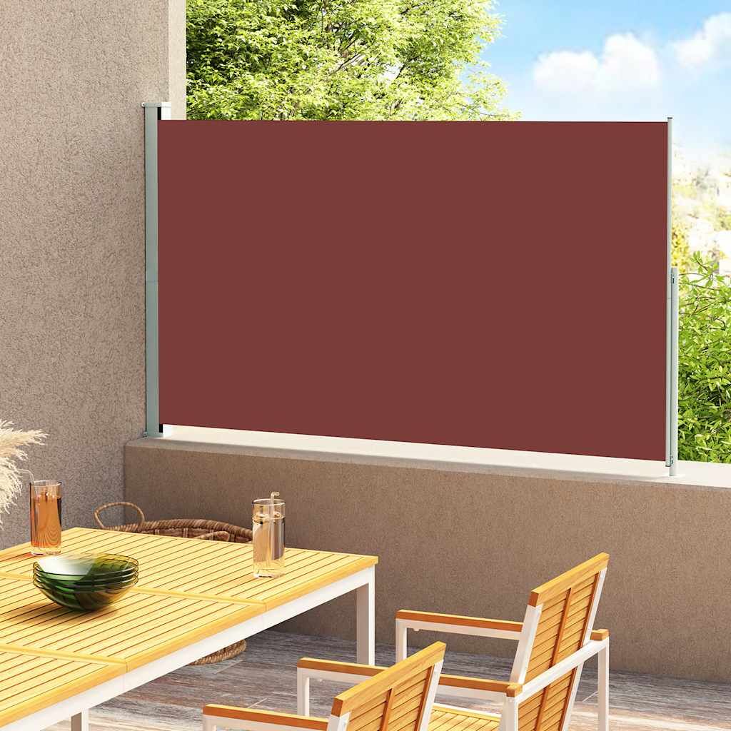Vidaxl Toldo Lateral Retráctil De Jardín Marrón 180x300 Cm_1
