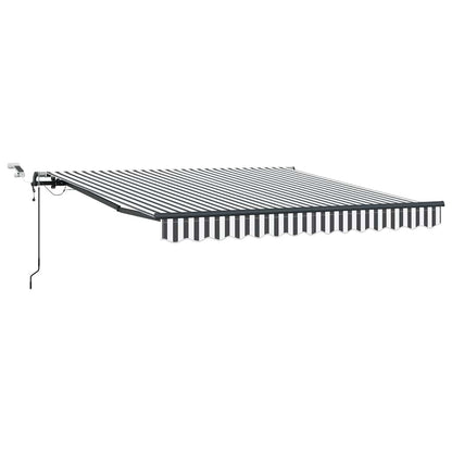 Toldo Retráctil Automático Luz Led Antracita Blanco 300x250 Cm_0