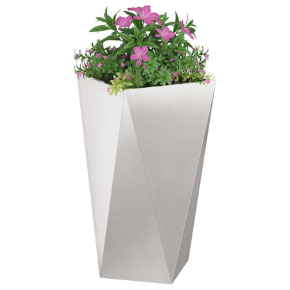 Jardinera 2 Pcs Plateado 40 X 40 X 75 Cm Acero Inoxidable_2
