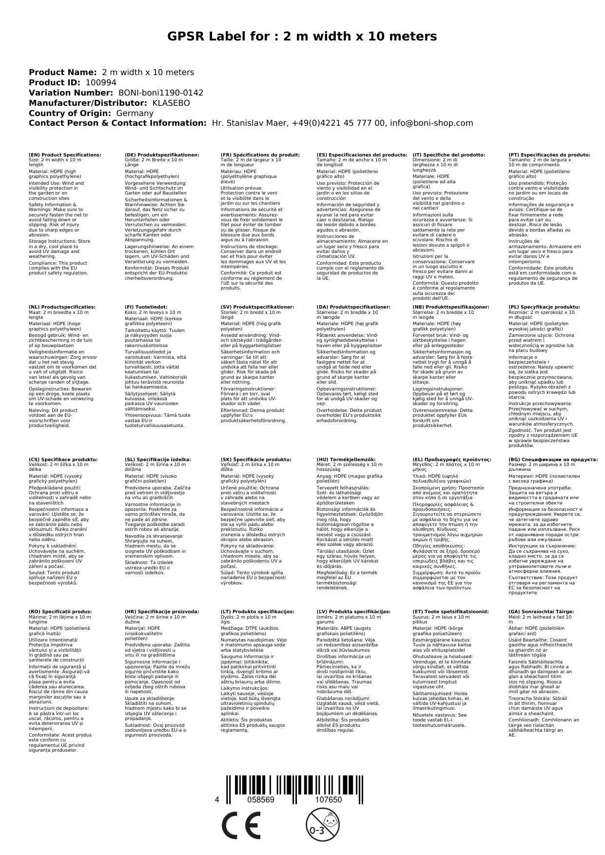 Malla Ocultación Cortavientos 2m X 10m Para Jardín Y Balcones_1