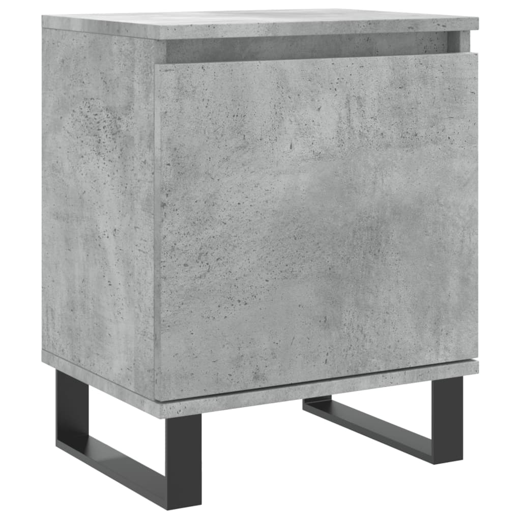 Mesita De Noche Madera De Ingeniería Gris Hormigón 40x30x50 Cm_0